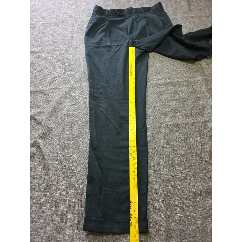 Stafford Essentials Dress Pants Mens Classic Fit 34x34 Black Pleated